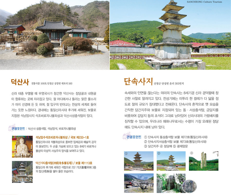 덕산사, 단속사지